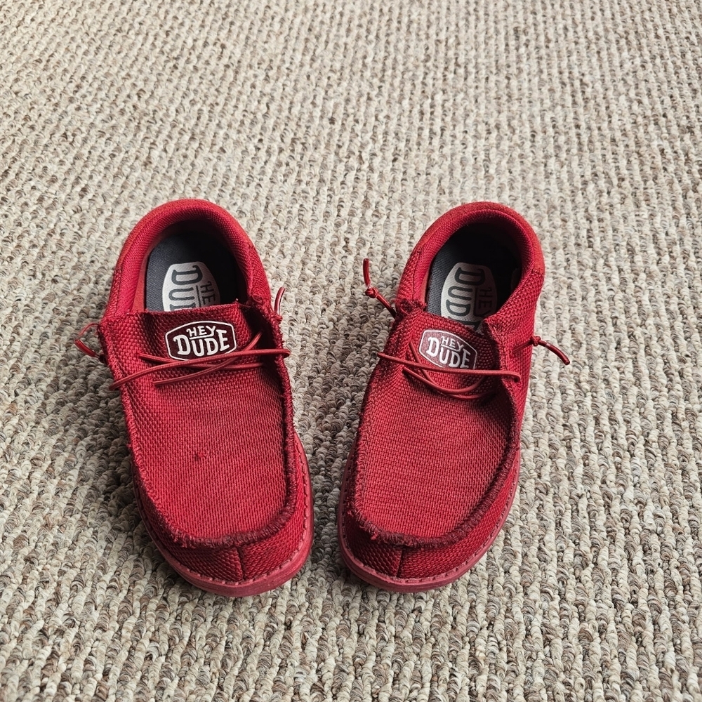 Hey Dude Vibrant Red Youth Shoes